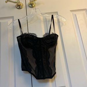 Urban outfitters black modern love corset